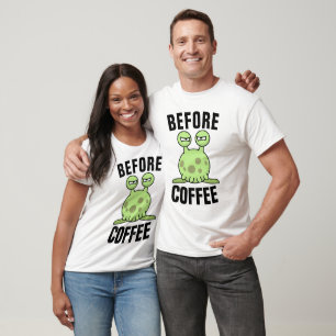 FUNNY 'BEVOR KAFFEE' MONSTER T - Shirt