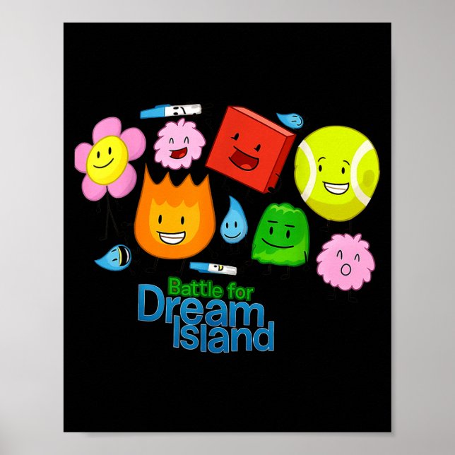 Funny Bfdi-battle For Dream-island Kids Graphic Bo Poster (Vorne)