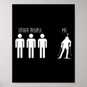 Funny Biathlete Langlauf Super Sprint Poster