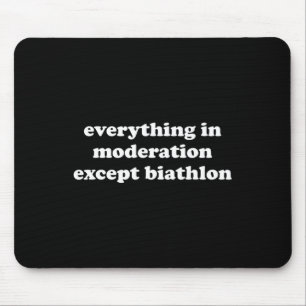 Funny Biathlon Geschenk für Mädchen Jungen Frauen  Mousepad