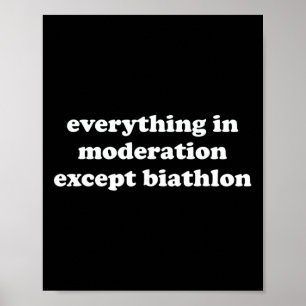 Funny Biathlon Geschenk für Mädchen Jungen Frauen Poster