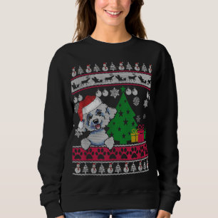 Funny Bichon Frise Christmas Ugly Sweater Hund Lie Sweatshirt