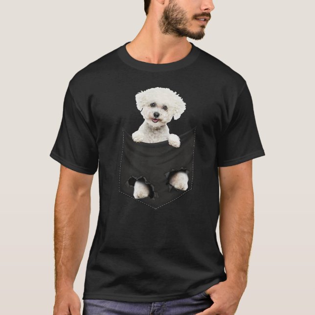 Funny Bichon Frisé in Your Pocket for Bichon Frise T-Shirt (Vorderseite)