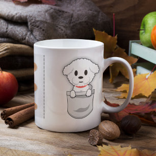 Funny Bichon Frisé Pocket Design Hund Lover Person Kaffeetasse