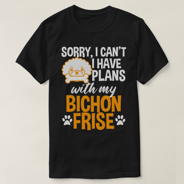 Funny Bichon Frise T-Shirt für Hundebesitzer Walke (Design vorne)