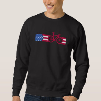 Funny Bicycle Flag Radfahren Coole US-Flagge Biker Sweatshirt