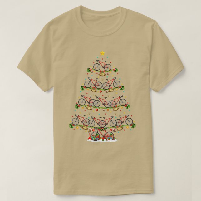 Funny Bicycle Lover Matching Santa Bicycle Christm T-Shirt (Design vorne)