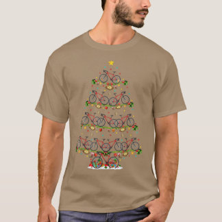 Funny Bicycle Lover Matching Santa Bicycle Christm T-Shirt