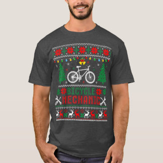 Funny Bicycle Mechanic Ugly Weihnachtssüßer T-Shirt