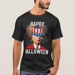 Funny Biden Happy Halloween verwirrt 4. Juli U T-Shirt