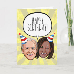 Funny Biden Harris Birthday Karte