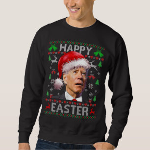 Funny Biden Konfused Happy Oaster Ugly Christmas T Sweatshirt