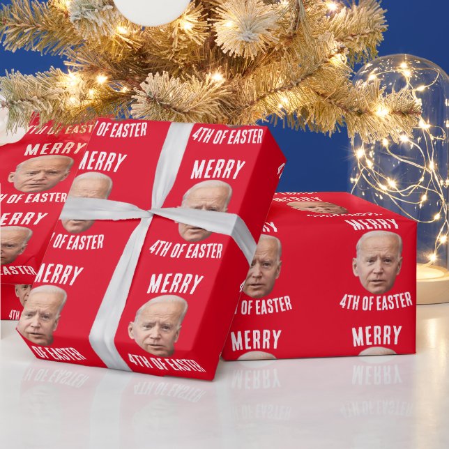 FUNNY BIDEN KONFUSIERTE CHRISTMAS-WRAPPING-PAPIER GESCHENKPAPIER (Feiertage)
