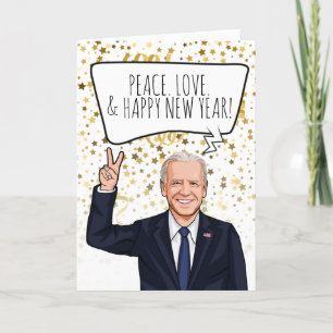 Funny Biden Neujahr Karte