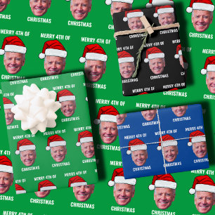 Funny Biden verwirrte Merry Happy 4. Juli Geschenkpapier Set