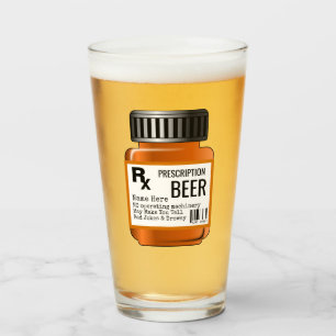 Funny BIER Gift Men - Rezept Tablette Flasche Rx Glas