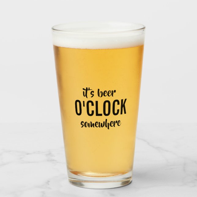 Funny Bierangebot Glas (Vorne (Gefüllt))