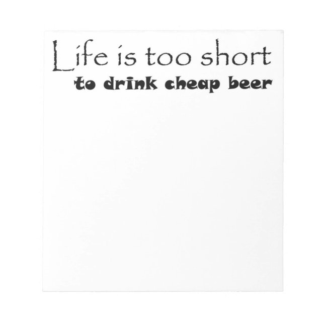 Funny Biere Quote Notizhefte einzigartige Geschenk Notizblock (Vorderseite)