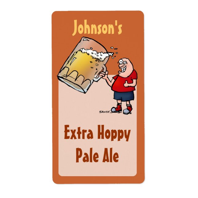 Funny Big Beer Typ Homebrew Beer Label (Vorne)