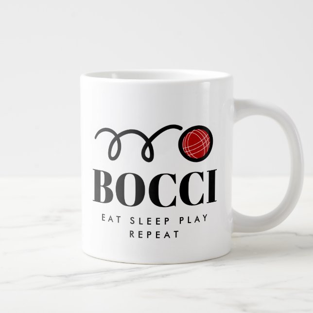 Funny Big Boccer Kaffee Tasse für Bocciaspieler (Rechts)