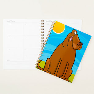 Funny Big Brown Hund sitzt in der Sonne Planer