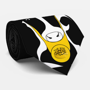Funny Big Cheese Boss Cow Tie Krawatte