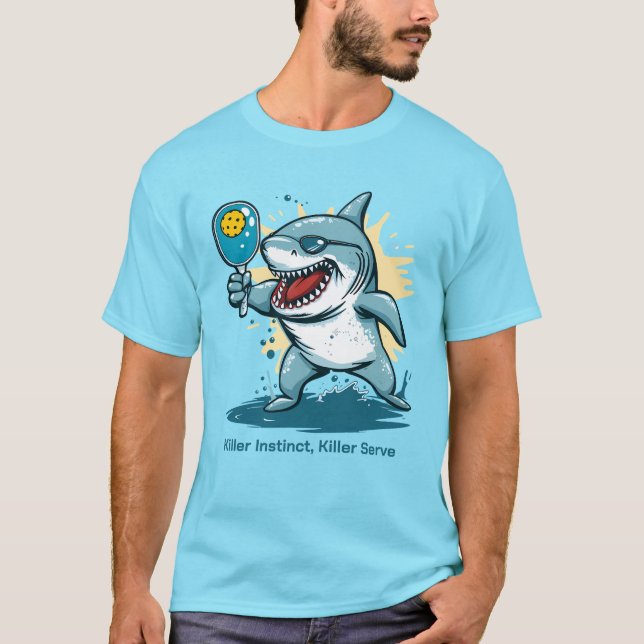 Funny Big Fish Pickleball T-Shirt (Vorderseite)