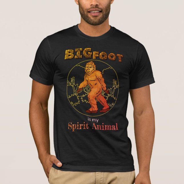 Funny Big Foot ist mein Geist Tier T-Shirt (Vorderseite)