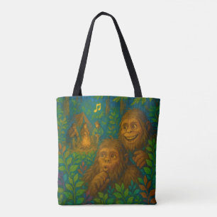 Funny Big Foot Noises in Woods Fantasy Art