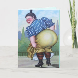 FUNNY BIG HINTERN FRAU HAPPY BIRTHDAY CARD FEIERTAGSKARTE