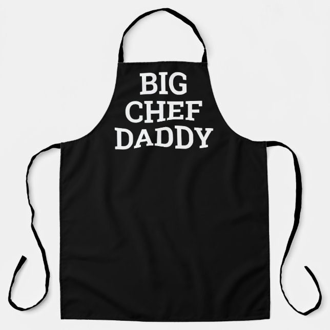 Funny Big Koch Daddy Black Cooking Schürze (Vorderseite)