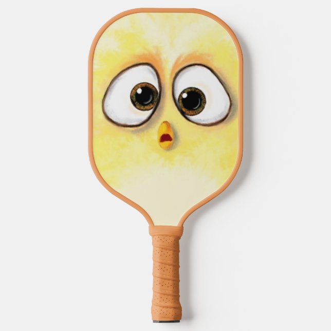 Funny Big Mit Augen Chicken Pickleball Paddle Cart (Vorderseite)