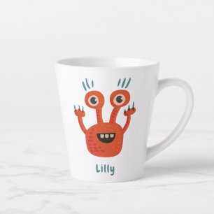 Funny Big Mit Augen Lächeln Niedlich Monster Name Milchtasse