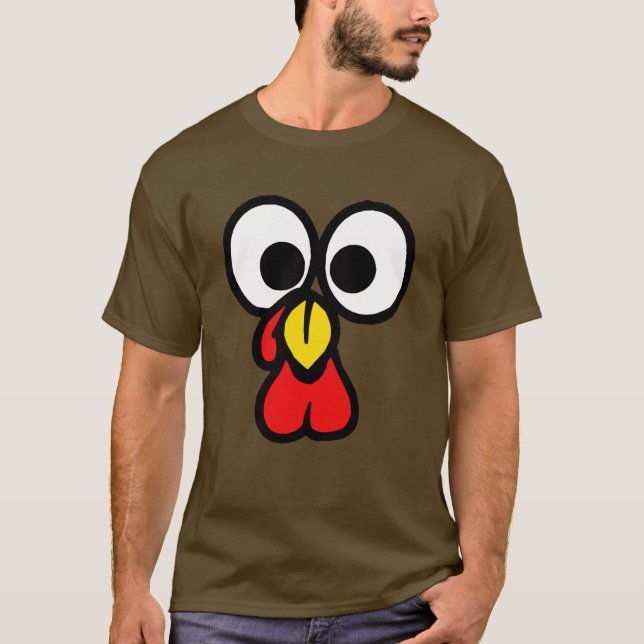 Funny Big Mit Augen Türkei vor Erntedank T-Shirt (Vorderseite)