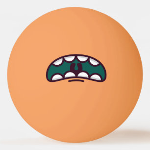 Funny Big Mouth Monster. Tischtennisball