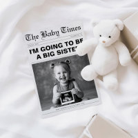 Funny Big Sister Newspaper Pregnancy