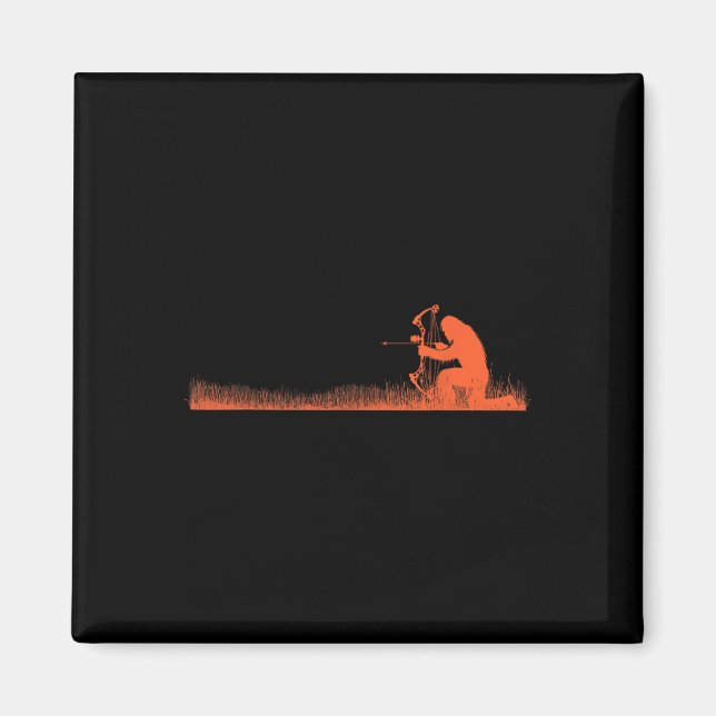 Funny Bigfoot Archery Bow Hunter Sasquatch Bow Hun Magnet (Vorne)