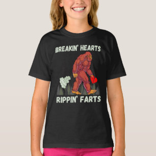 Funny Bigfoot Breakfast Herz Rippin Furzen T-Shirt