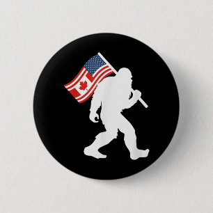 Funny Bigfoot Canada The 51 Staat Trump Canada U.S Button