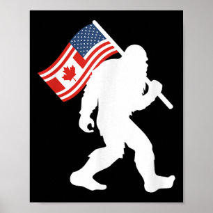 Funny Bigfoot Canada The 51 Staat Trump Canada U.S Poster