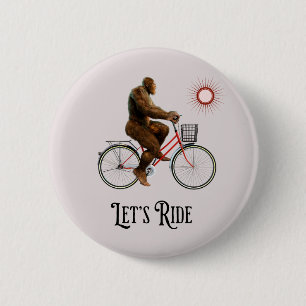Funny Bigfoot Cycling, Lass's Ride Button