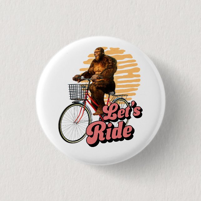 Funny Bigfoot Cycling, Lass's Ride Button (Vorderseite)