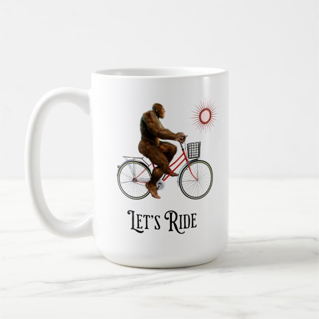 Funny Bigfoot Cycling, Lass's Ride Kaffeetasse (Links)