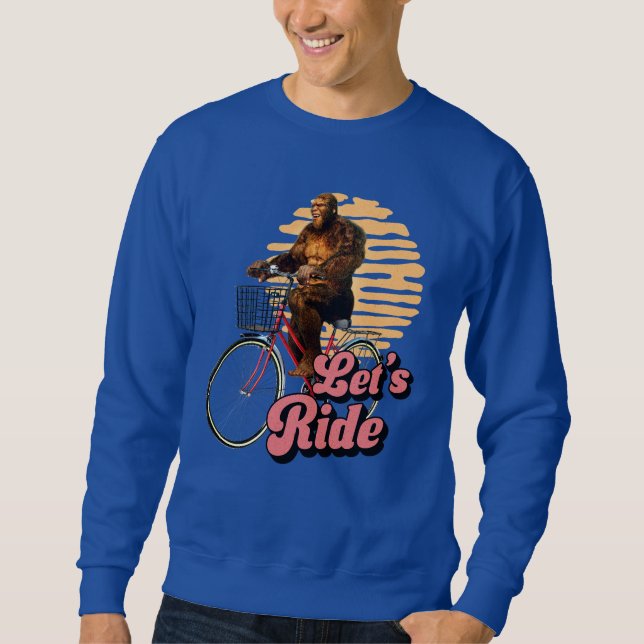 Funny Bigfoot Cycling, Lass's Ride Sweatshirt (Vorderseite)