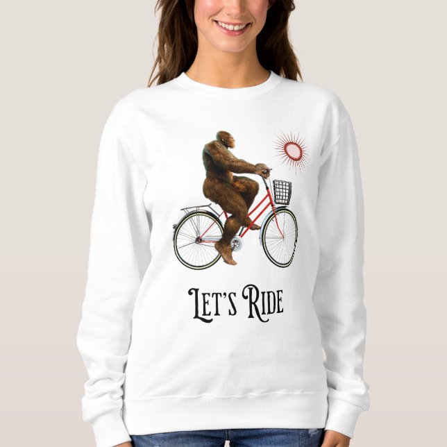 Funny Bigfoot Cycling, Lass's Ride Sweatshirt (Vorderseite)