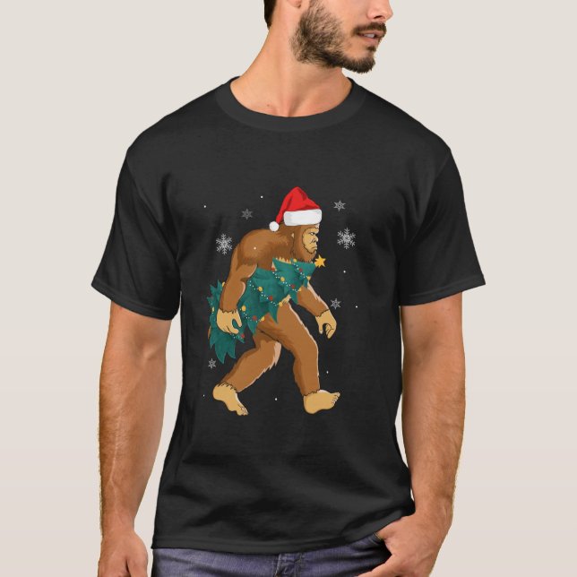 Funny Bigfoot Design Sasquatch Wandern T-Shirt (Vorderseite)