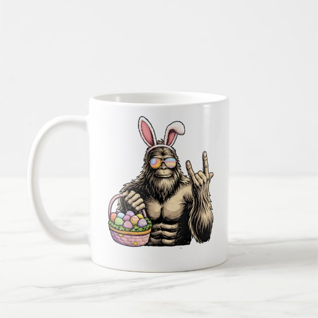 Funny Bigfoot Easter Egg Rock Sasquatch Easter Day Kaffeetasse (Links)