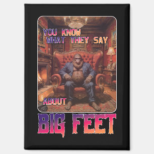 Funny Bigfoot Feet Meme Magnet