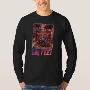 Funny Bigfoot Feet Meme T-Shirt