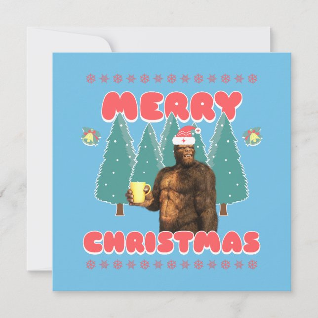 Funny Bigfoot - Frohe Weihnachten (Vorderseite)